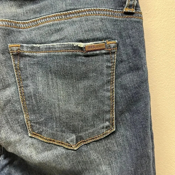 STS Blue Emma Denim Jeans Skinny Fit Ankle Pearl Diamond Embellished Size 28 - Picture 6 of 11